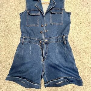 Denim Sleeveless Women's Shorts